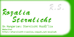 rozalia sternlicht business card